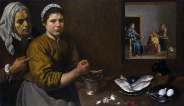 マリアとマルテの家のキリスト ディエゴ・ベラスケス Oil Paintings